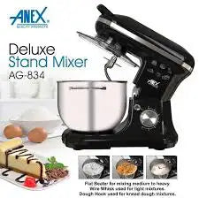 Anex Stand Mixer 5.0 Liter Stainless Steel Bowl AG-834 2 Year Official Warranty