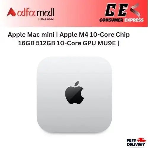 Apple Mac mini | Apple M4 10-Core Chip 16GB 512GB 10-Core GPU MU9E | 1-Year Warranty | All in One | Free Mouse - (Installment)