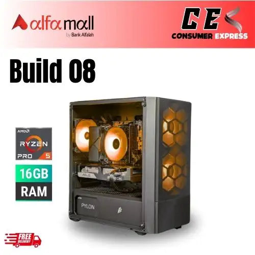 BUILD 08 | First Player X4-M, Ryzen 5 5600, Gigabyte B450M DS3H, 16GB, 128GB SSD, RTX 2060 Super 8GB GPU (Used), 500 HDD