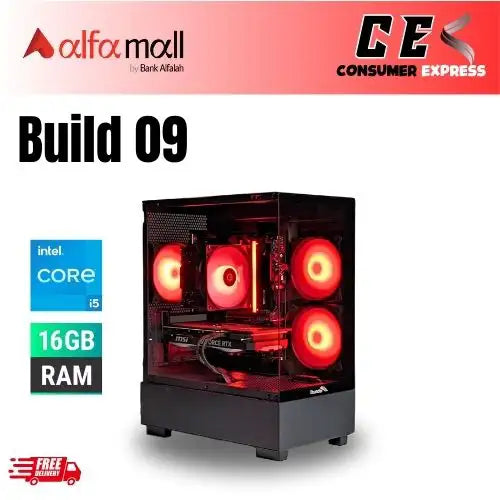 BUILD 09 | Thunder Black Fox Case, Intel i5 12400F, MSI H610M D4, 16GB, 128GB SSD, RTX 2060 Super 8GB (Used), 500 HDD