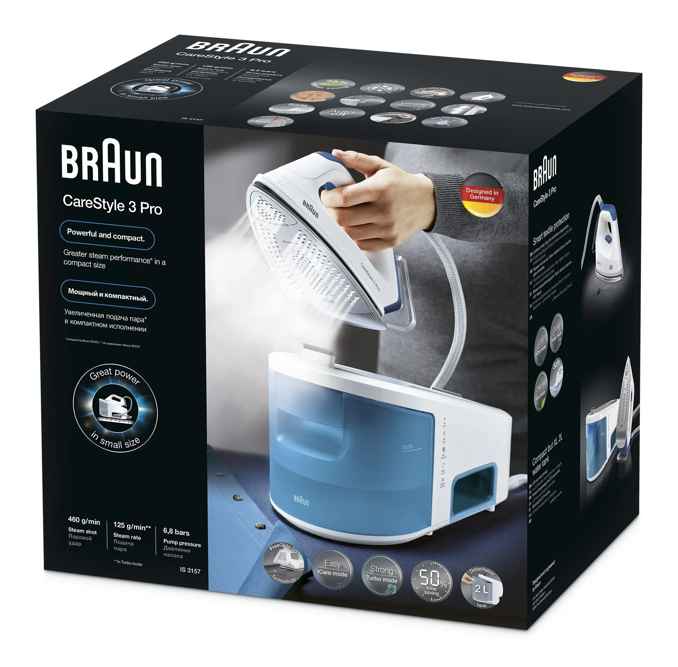 Braun CareStyle 3 Iron Pro Steam 2400W IS3157 Generator Iron Official Warranty