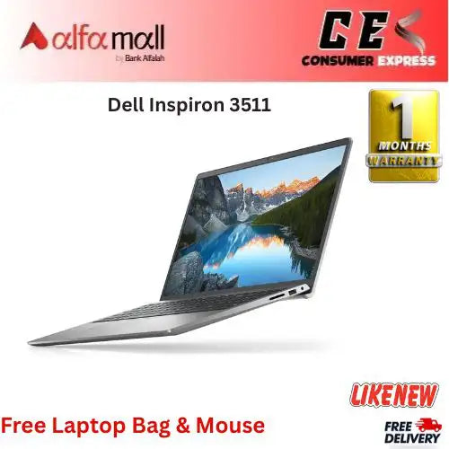 Dell Inspir511 Corei510th Gen 8GB RAM 256GB SSD 15.6€³ Display (Like New) Free Bag & Mouse