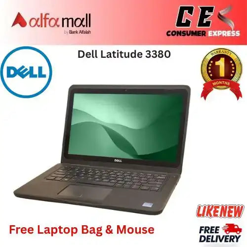 Dell Latitude 3380 Core i5 7200U (7th Gen), 8GB RAM DDR4, 256GB SSD, 14" HD with Touch Screen, Intel HD Graphics (Like New) Free Charger Free Bag Free HP Mouse