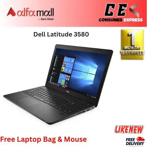 Dell Litude 3580 Corei77th Gen 8GB RAM 256GB SSD 15.6€³ Display