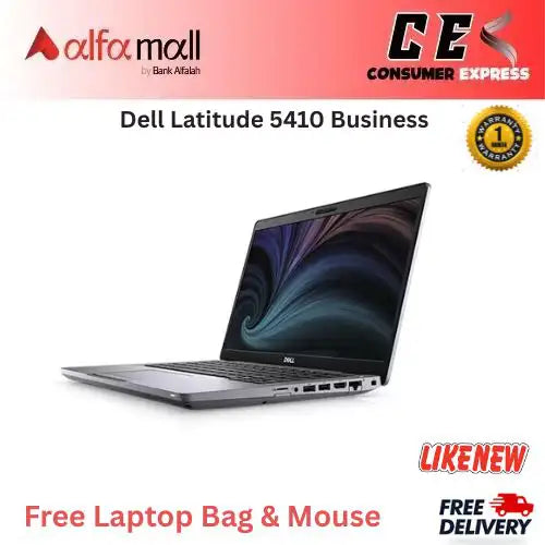 Dell Litude 5410 Business Laptop Intel Core i510210U Quad Core 1.6 Ghz, 16GB Ram DDR4, 256GB SSD, 14" FHD AG 300 NITS Display, Webcam Free Bag and HP Mouse (Preowned)