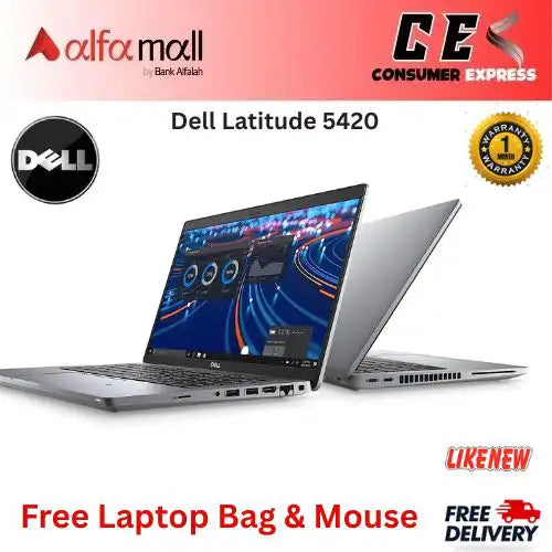 Dell Litude 5420 Business Laptop  Intel Core i51145G7  11th Gen  Quad Core 4.4Ghz, 16GB Ram DDR4, 512GB NVMe SSD, Webcam  Free Bag and Mouse (Like New)
