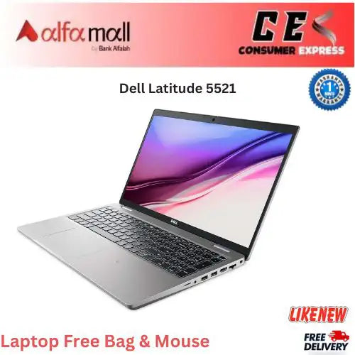 Dell Litude 5521 €“ Core i5 11th Gen, 8GB RAM, 256GB SSD, 15.6Inch FHD, Thunderbolt (Like New)  Free Bag & Mouse