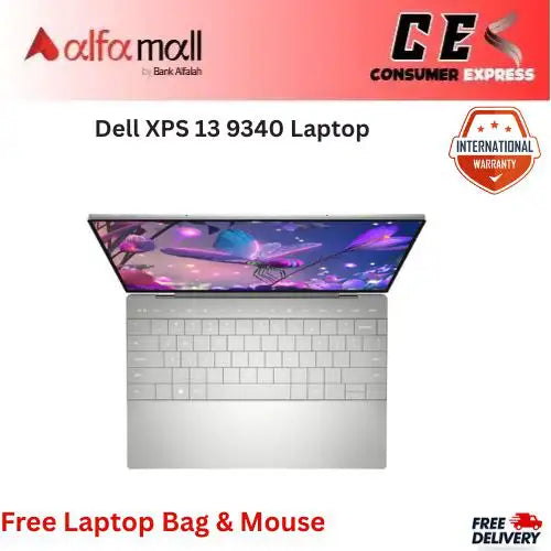 Dell XPS 13 9340 Laptop Intel Core Ultra 7 Processor 155H 16GB RAM 512GB SSD Backlit KB Fingerprint Reader Windows 11 Pro 13.4€³ FHD+ Display Plinum New, Internial Warranty