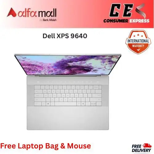 Dell XPS 9640 Laptop Intel Core Ultra 7 Processor 155H 16GB LPDDR5x 512GB SSD M.2 NVIDIA GeForce RTX 4050 6GB Graphics Card Backlit Keyboard Fingerprint Reader Windows 11 Pro 16.3€³ FHD Display New, Internial Warranty