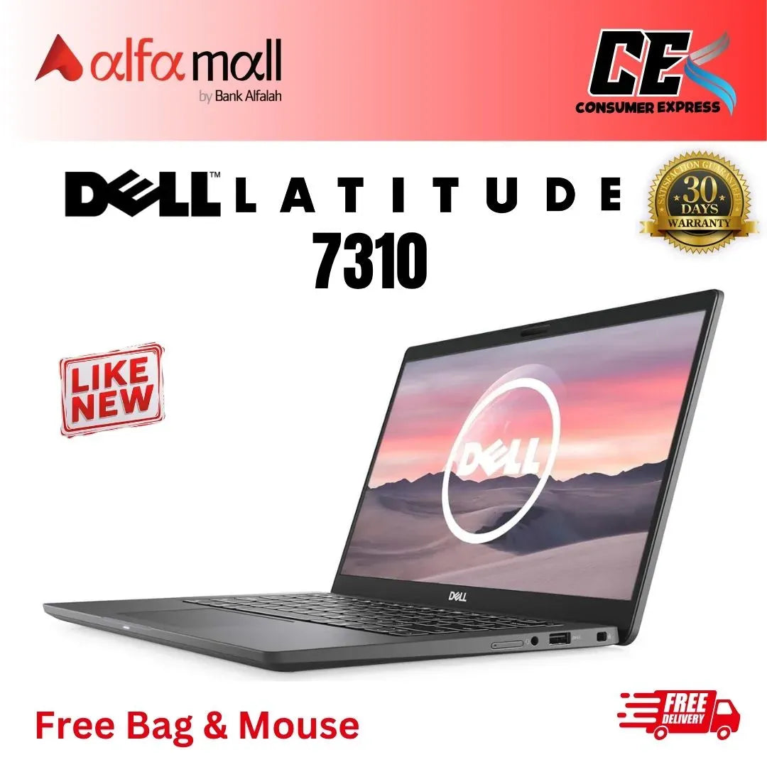 Dell Latitude 7310 Core-i7-10th Gen 16GB RAM 512GB SSD 13.3″ Display (Like New) - Free Bag & Mouse -