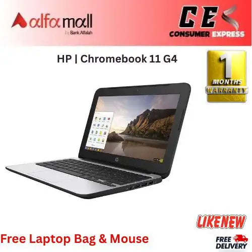HP  Chromebook 11 G4  16GB Storage  4GB RAM  11.6€³ Display  Playstore Supported  Dual Core  Chromebook  Chrome OS  Black