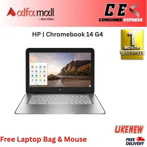 HP  Chromebook 14 G4  16GB SSD Storage  4GB RAM  14 inch  HD Display  Dual Core  Chromebook  Chrome OS