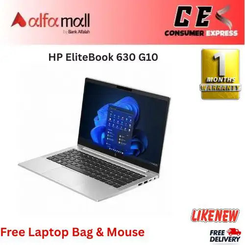 HP EliteBook 630 G10 Corei713th Gen 32GB RAM 512GB SSD 13.3€³ Display (Like New) Free Bag & Mouse