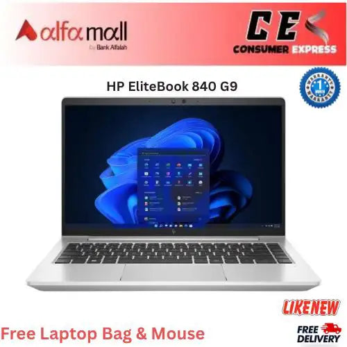 HP EliteBook 840 G9 Core i7 12th Generi 16GB Ram 512GB SSD 14 Inch FHD Display (Like New)  Free Bag & Mouse