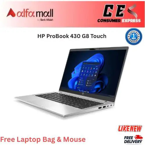 HP ProBook 430 G8 Touch €“ Core i5 11th Gen, 16GB RAM, 512GB SSD, 13.3Inch Touchscreen, Iris Xe Graphics (Like New)  Free Bag & Mouse