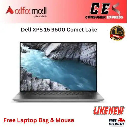 Dell XPS 15 9500 Comet Lake Core i7 10th Gen 32GB RAM DDR4 512GB SSD NVMe Nvidia GeFoRoberto Cavallie GTX 1650ti 4GB Dediced Graphics Card 15.6 Inch Display (Like New) Free Bag & Mouse