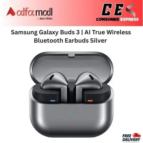 Samsung Galaxy Buds 3  AI True Wireless Bluetooth Earbuds Silver