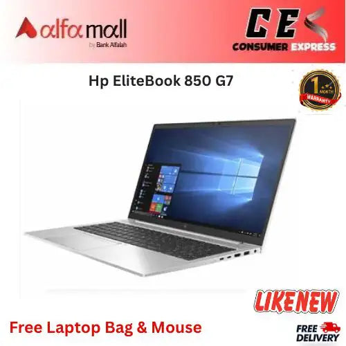 HP 15.6inch EliteBook 850 G7 Laptop, Intel Core i510310U QuadCore, 16GB DDR4 RAM, 512GB SSD, 1920 x 1080 AntiGlare IPS Display, Windows 10 Pro  Free Bag and Mouse(Like New)