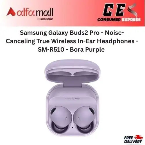 Samsung Galaxy Buds2 Pro  NoiseCanceling True Wireless InEar Headphes  SMR510  Bora Purple