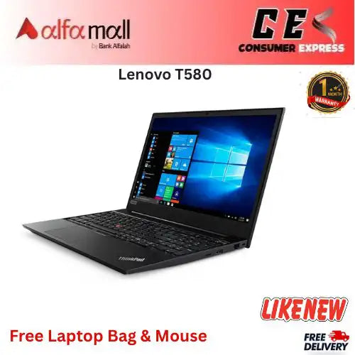 Lenovo T580 Core i7 8th Gen 16GB RAM 256GB SSD 15.6 Inch FHD Numpad (Like New) Free Bag & Mouse