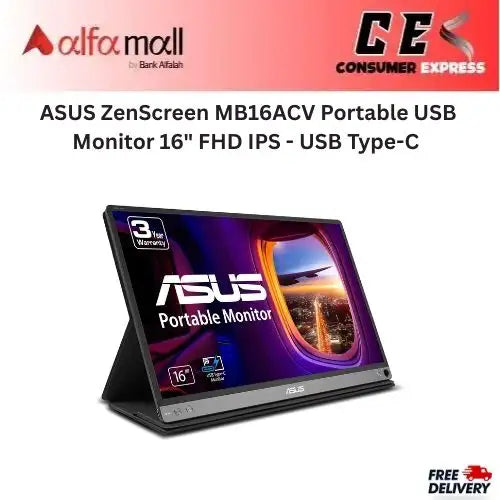 ASUS ZenScreen MB16ACV Portable USB Mitor 16" FHD IPS  USB TypeC