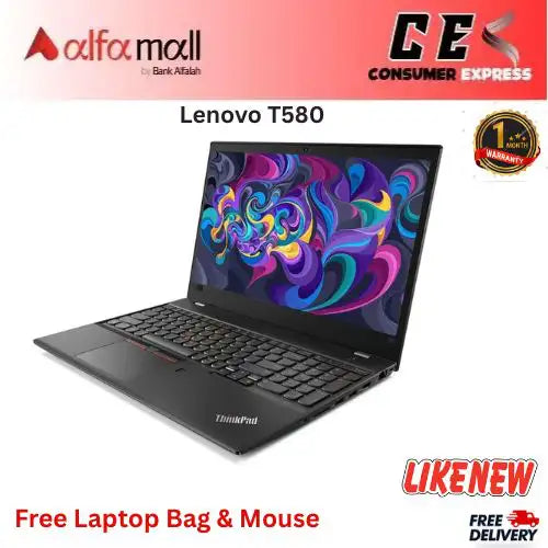 Lenovo T580 Core i7 8th Gen 8GB RAM 256GB SSD 15.6 Inch FHD Numpad (Like New) Free Bag & HP Mouse