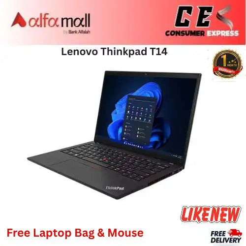 Lenovo Thinkpad T14 Laptop Core i7 10th Generi2GB Ram 512GB SSD 14 Inch Display (Like New)  Free Bag & Mouse