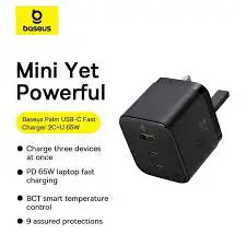 Baseus Palm Fast Charger 2C+U 65W UK