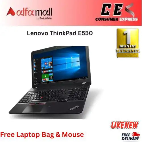 Lenovo ThinkPad E550 Corei55th Gen 8 GB RAM 256 GB SSD 15.6€³ Display (Like New) Free Bag & Mouse