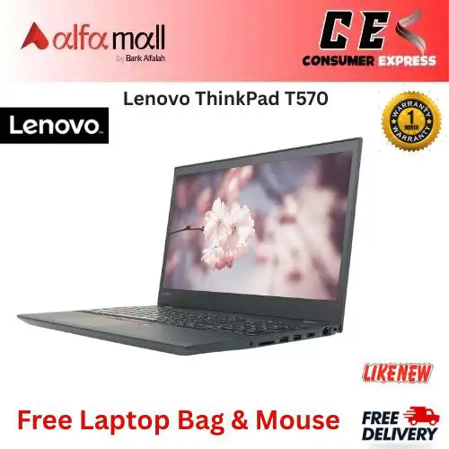 Lenovo ThinkPad T570 Business Laptop  Intel Core i5 6300U Processor, 16GB Ram, 512GB SSD, 15.6" HD Display,Webcam  Free Bag and Mouse (Like New)