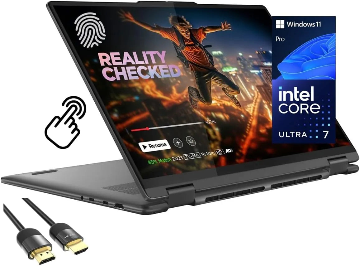 LENOVO YOGA 7i , ULTRA 7 155U, 16GB RAM, 1TB SSD, X360 TOUCH SCREEN 16'' 2K FHD IPS DISPLAY, BACKLIT ENG KB, GREY, WIN 11 (Brand New, International Warranty)
