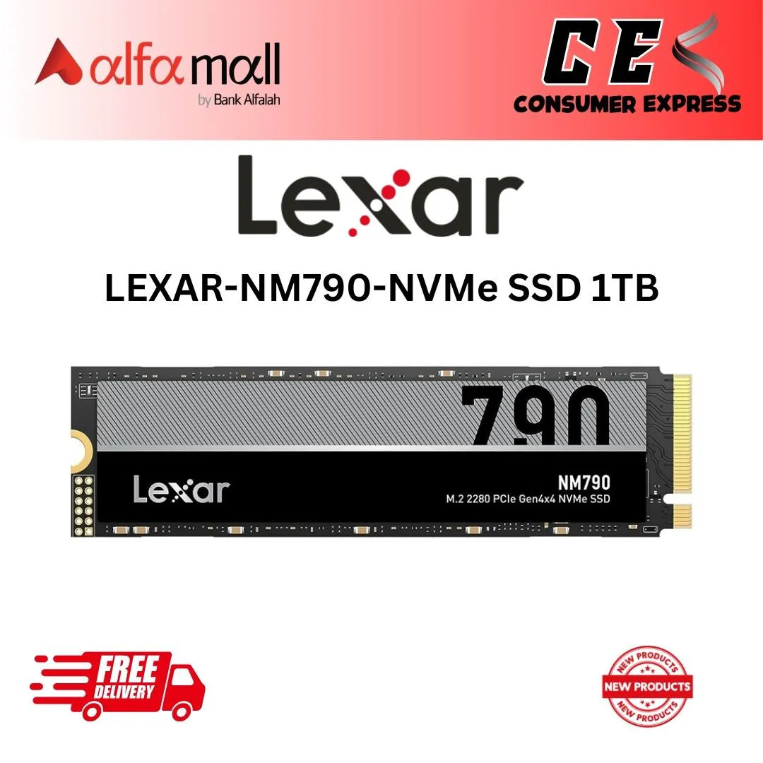 Lexar NM790 1TB M.2 2280 PCIe Gen 4Ã—4 NVMe SSD Compible with PlaySti 5 7400MB/s