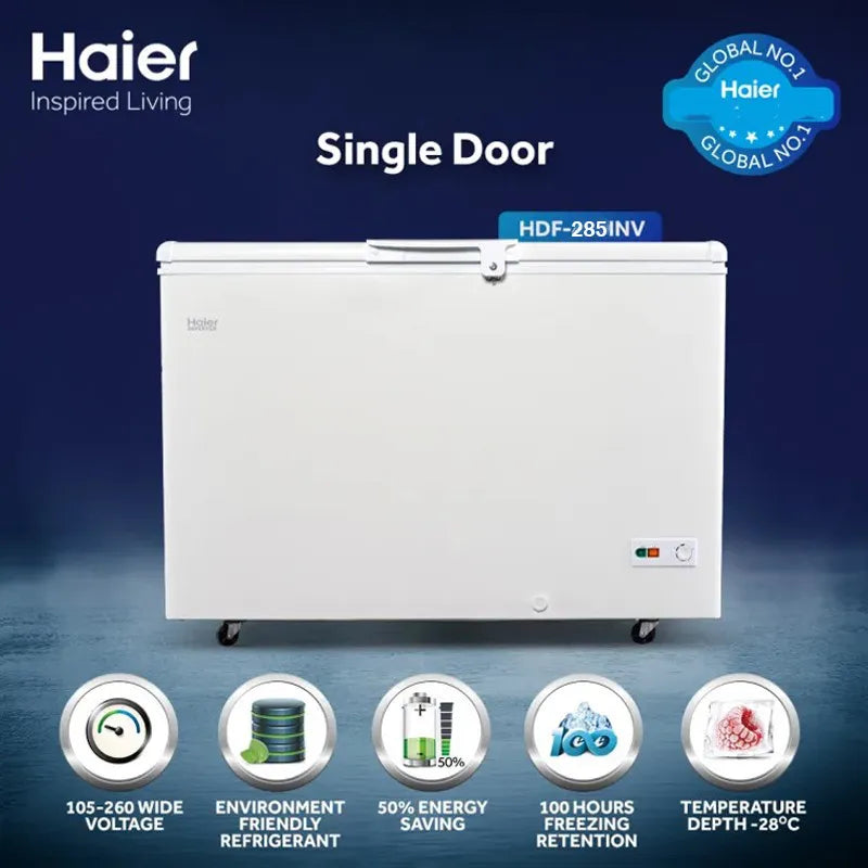Haier Deep Freezer 10 cubic feet HDF-285INV with Inverter Technology (latest Model)