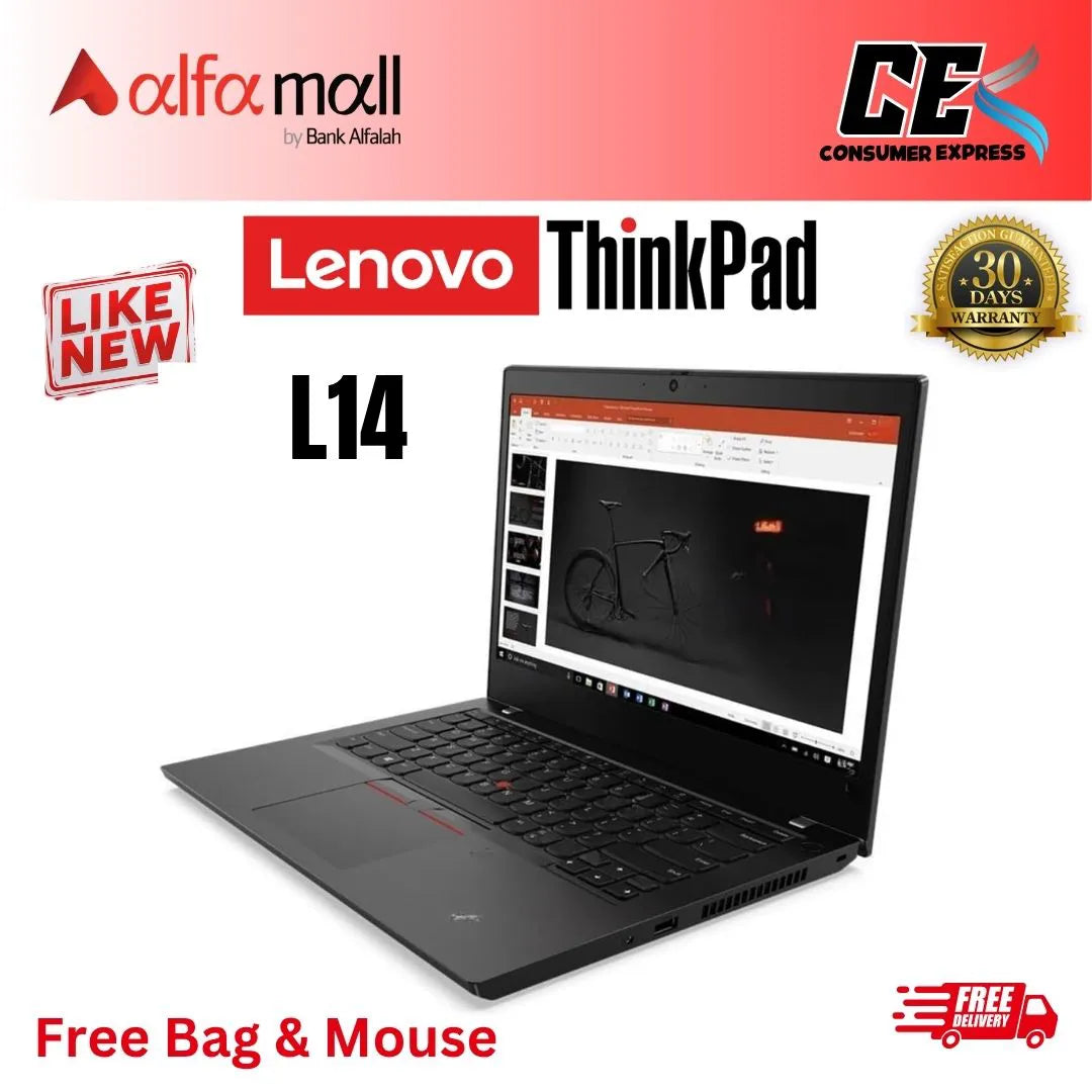 Lenovo ThinkPad L14 Ci5 10th Generation 8GB Ram 256GB SSD 14" Display (Like New) - Free Bag & Mouse