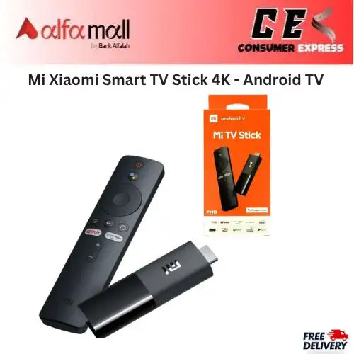 Mi Xiaomi Smart TV Stick 4K  Android TV  Streaming Media Player  MDZ27EU  Chromecast BuiltIn  WiFi 2.4GHz/5GHz