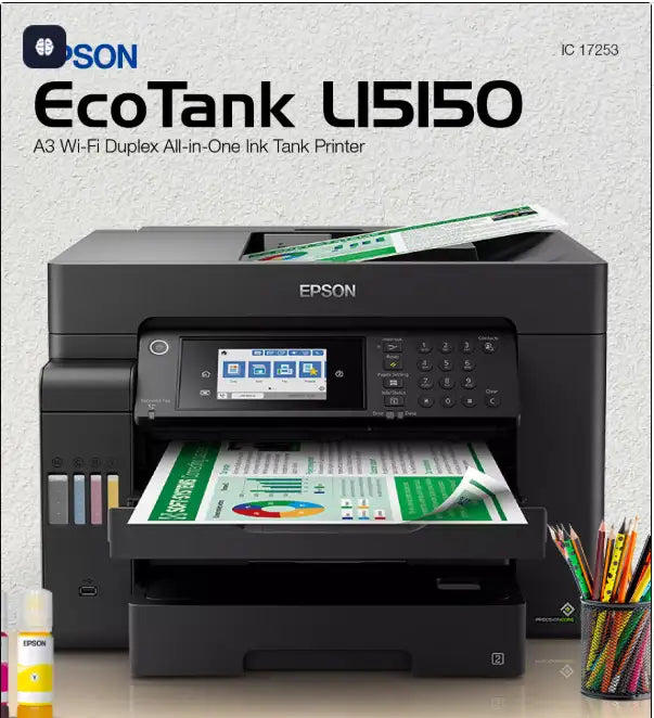 EPSON , EcoTank 15150 , All-In-One , A3 , Ink Tank Color Printer , Duplex Printer , WiFi , Brand New , 1 Year Warranty
