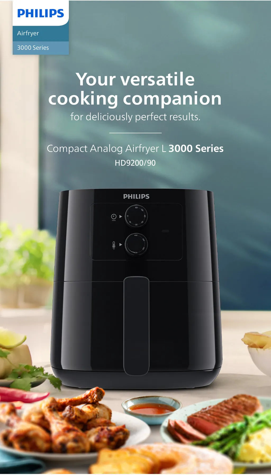 Philips Air fryer HD9200 4.1 L 1400W Rapid Air Technology , 2 Years Official Warranty