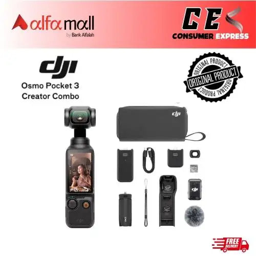 DJI Osmo Pocket 3 Creator Combo, Vlogging Camera with 1'' CMOS, 4K/120fps Video