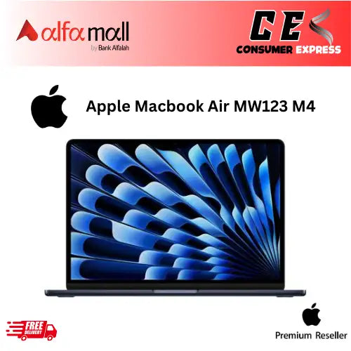 Apple 2025 MacBook Air 13-inch Laptop with M4 chip 13.6-inch Liquid Retina Display, 16GB Unified Memory, 256GB SSD Storage, 12MP Camera, Touch ID Midnight MW123 (Brand New, Sealed)