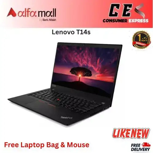 Lenovo ThinkPad T14s Gen 2 ,Core i5-11th Gen, 16GB RAM, 512GB SSD, 14 Inch Display, Free Bag & Hp Wireless Mouse (Like New)
