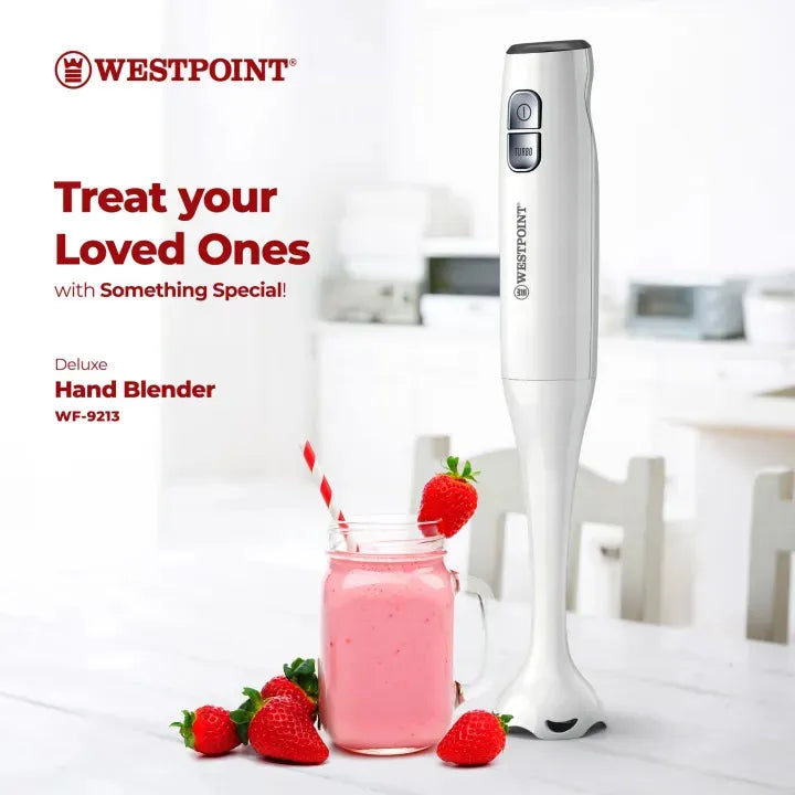 Westpoint Deluxe Hand Blender Model WF-9213 with 700ml Plastic Jar & 2 Year Official Warranty