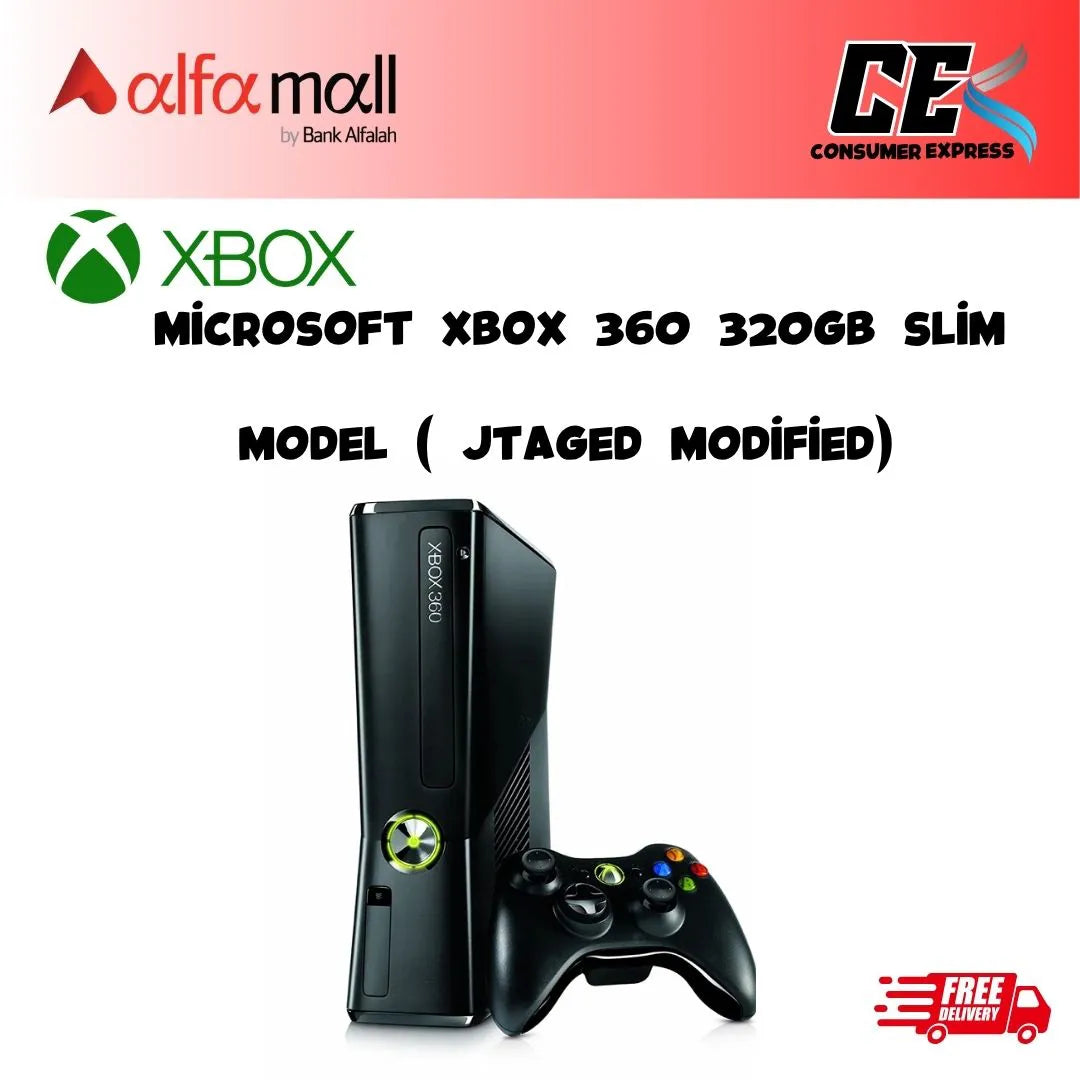 Microsoft Xbox 360 320GB Slim Model (Jtagged Modified) - (Refurbished)