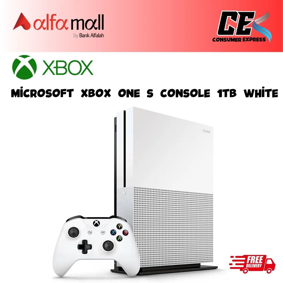 Microsoft Xbox One S Console 1TB White (Filled With Games) - (Refrubished)