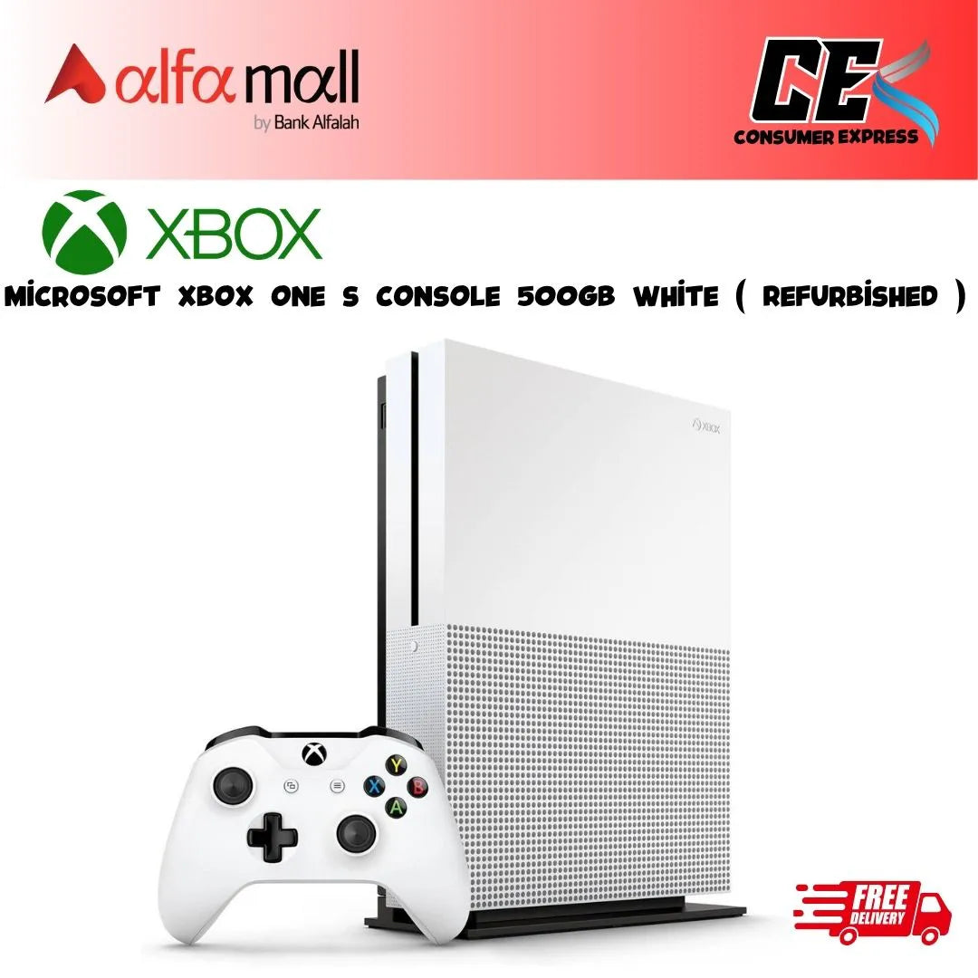 Microsoft Xbox One S Console 500GB White (Refurbished)